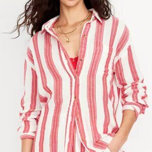 Old Navy Crinkle Gauze Button-Down Shirt